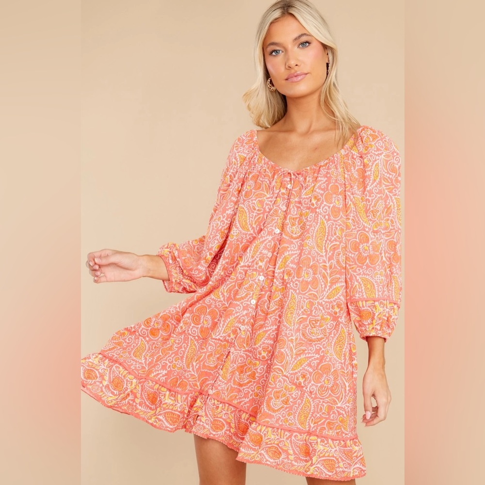 Cleobella Grace Mini Dress Blossom Block Print NWT - Picture 3 of 5